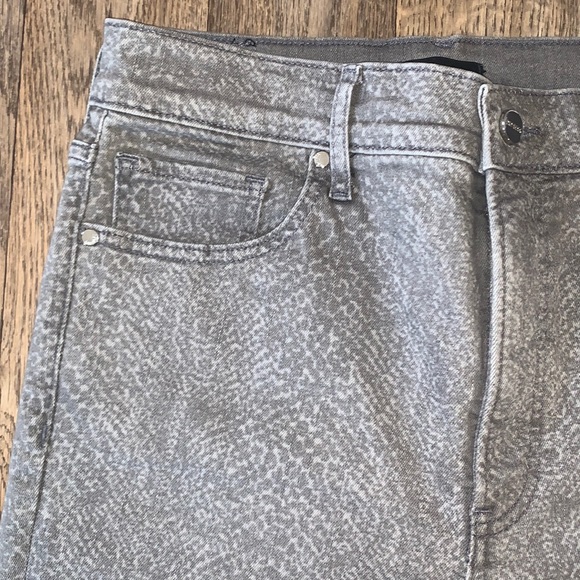 Express 10R Womens Snakeprint Grey Skinny High Rise  Stretch Button Jeans NWT - Picture 5 of 11